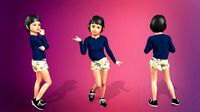 cartoon stylized girl-4 rigged