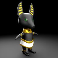 mini cute anubis character - npc