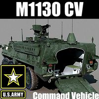 us army m1130 command vehicle stryker cv with detailed interior max obj