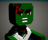 voxel art zombi