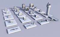 cartoon lowpoly sea city pack