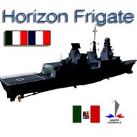 french italian horizon class frigate andrea doria c4d