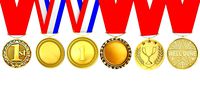 sports medal trophy mockup collection