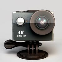 action camera in a protective box