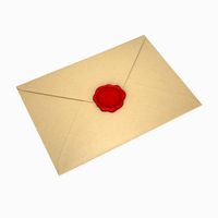 paper envelope with wax seal