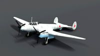 low poly cartoon petlyakov pe-2 wwii airplane