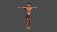 beautiful man -rigged and animated for unreal engine