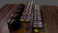 cushioned furniture low-poly