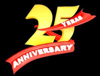 3d logo 25th anniversary animated