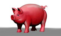 pig zbrush sculpt and polypaint