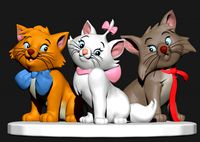 disney aristocats zbrush sculpt and model