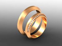 wedding faceted rings