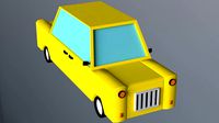 low-poly old car