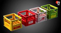 beer crate - pbr game ready vr - ar - low-poly