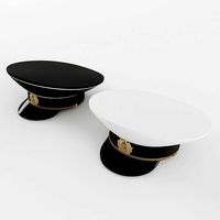peaked caps of an officer of the russian navy black and white