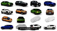 suv 6 low poly car collection