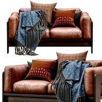 leather sofa bastiano petite settee by knoll