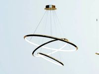 led art chandelier - gold