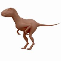 dinosaur velociraptor base mesh