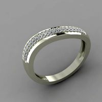 ring wave with two rows of stones