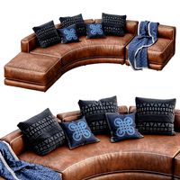 lewis leather sofa curved