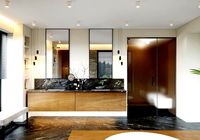 modern bathroom interior scene