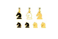 knight pendant and earrings chess set