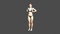 beautiful woman -rigged and animated for unity
