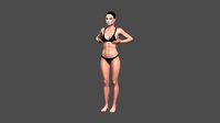 beautiful woman -rigged 3d character