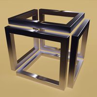 one line cube