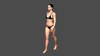 beautiful woman -rigged and animated for unity