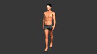beautiful man -rigged and animated for unity