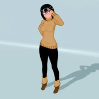 polly - low poly anime character