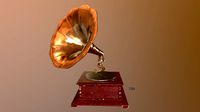 gramophone pbr low-poly low-poly