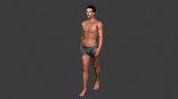 beautiful man -rigged and animated for unity