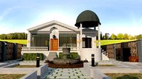 garden villa house 3d interior-exterior