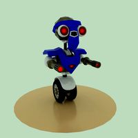 robot on wheels with two
