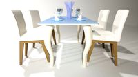ready set table chair product by nx 3d max 2017 v ray render low-poly