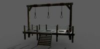 gallows low-poly