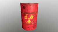 barrel with radiation