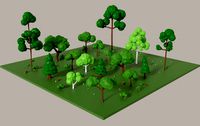 low poly tress