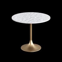 leilani tulip dining table marble top white