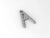 pendant with the letter a