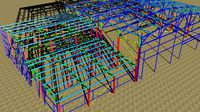 industrial building made of metal structures