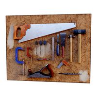 tool wall with 18 tools