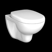 wall hung water closet toilet modeled in 3ds max