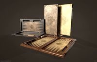 Backgammon PBR- low poly- game ready