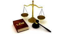 Legal Gavel Scales And Law Book