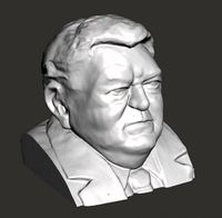 franz josef strau bust - 3d scan - 3d print ready