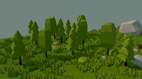 low poly nature scene3d